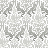 NU1827 - Grey Nouveau Damask Peel & Stick Wallpaper
