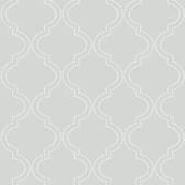 NU1649 - Grey Quatrefoil Peel & Stick Wallpaper
