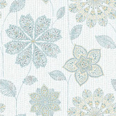 NU1697 - Gypsy Floral Blue/Green Peel & Stick Wallpaper