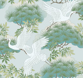 AF6589 - Sprig & Heron Wallpaper
