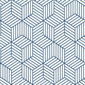 RMK11721WP - STRIPED HEXAGON PEEL & STICK WALLPAPER