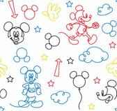 RMK11776RL - DISNEY MICKEY MOUSE LINE ART PEEL & STICK WALLPAPER