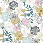 RMK11328WP - PERENNIAL BLOOMS PEEL & STICK WALLPAPER