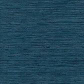 RMK11314WP - FAUX GRASSCLOTH BLUE PEEL & STICK WALLPAPER