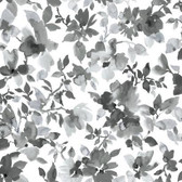 RMK11236WP - BLACK WATERCOLOR FLORAL PEEL & STICK WALLPAPER