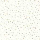 RMK10850WP - TWINKLE LITTLE STAR GOLD PEEL & STICK WALLPAPER