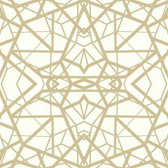 RMK10687WP - SHATTER GEOMETRIC WHITE/GOLD PEEL & STICK WALLPAPER
