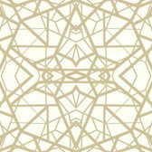 RMK10687WP - SHATTER GEOMETRIC WHITE/GOLD PEEL & STICK WALLPAPER