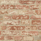 RMK9035WP - STUCCOED RED BRICK PEEL AND STICK WALLPAPER