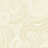 Beige Book Paisley Swirl Wallpaper - AP7472