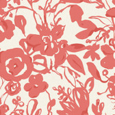 BL1731 - Coral Brushstroke Floral Wallpaper