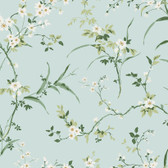 BL1742 - Spa Blue Blossom Branches Wallpaper