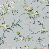 BL1743 - Light Grey Blossom Branches Wallpaper