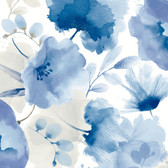BL1773 - Cobalt Watercolor Bouquet Wallpaper