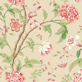BL1781 - Cream & Coral Teahouse Floral Wallpaper
