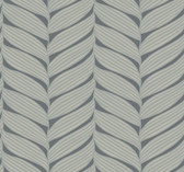 MD7163 - Charcoal & Silver Luminous Leaves Wallpaper