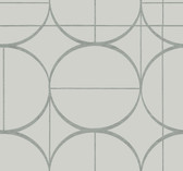 MD7205 - Fog & Silver Sun Circles Wallpaper