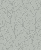 MD7123 - Smokey Blue & Silver Trees Silhouette Wallpaper