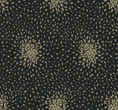 MD7102 - Black & Gold Petite Leaves Wallpaper