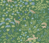 PSW1437RL - Meadow Green Woodland Floral Peel & Stick Wallpaper