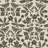 PSW1442RL - Linen & Charcoal Sparrow & Oak Peel & Stick Wallpaper