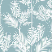 CV4408 - Blue King Palm Silhouette Wallpaper