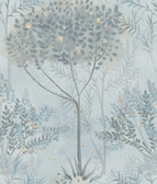 MN1820 - Blue & Grey Orchard Wallpaper