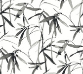 BW3843 - Black & White Bamboo Ink Wallpaper