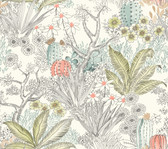 ON1613 - Grey Flowering Desert Wallpaper