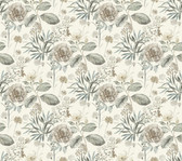 TL1918 - Beige & Green Midsummer Floral Wallpaper