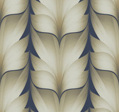 EV3956 - Navy Lotus Light Stripe Wallpaper