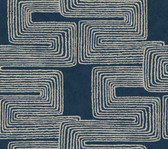 AG2033 - Midnight & Silver Zulu Thread Wallpaper