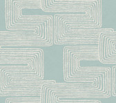 AG2034 - Azure & Gold Zulu Thread Wallpaper