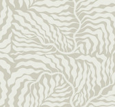 AG2063 - Taupe & White Fern Fronds Wallpaper