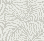 AG2064 - Grey & White Fern Fronds Wallpaper