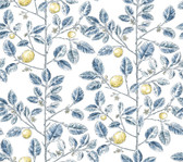 RT7913 - Blue Limoncello Toile Wallpaper