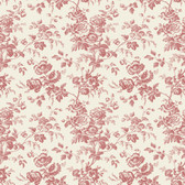 RT7871 - French Red Anemone Toile Wallpaper