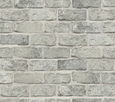 PSW1304RL - Grey Stretcher Brick Peel & Stick Wallpaper