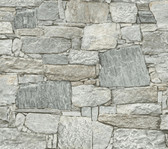 PSW1307RL - Grey & Beige Chateau Stone Peel & Stick Wallpaper
