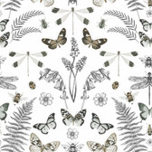 Inspired by the vintage botanical and insect displays full of curiosities and creatures, this peel and stick wallpaper is a great accent for any space in need of some bookish charm. A variety of insects and lush fronds are arranged over a white backdrop. Installation is as simple as Peel, Stick...Done!™ Hidden Treasures White Peel and Stick Wallpaper comes on one roll that measures 20.5 inches wide by 18 feet long.