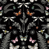 Inspired by the vintage botanical and insect displays full of curiosities and creatures, this peel and stick wallpaper is a great accent for any space in need of some bookish charm. A variety of insects and lush fronds are arranged over a black backdrop. Installation is as simple as Peel, Stick...Done!™ Hidden Treasures Black Peel and Stick Wallpaper comes on one roll that measures 20.5 inches wide by 18 feet long.