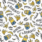 Bring home the fun-loving spirit of the Minions powered by bananas with this officially-licensed peel and stick wallpaper! Featuring the Minions surrounded by their favorite sayings and, of course, bananas, this joyous and zany print is sure to be a hit for any Minion fanatic. Installation is as simple as Peel, Stick...Done!™ Minions Powered by Bananas Peel and Stick Wallpaper comes on one roll that measures 20.5 inches wide by 18 feet long.