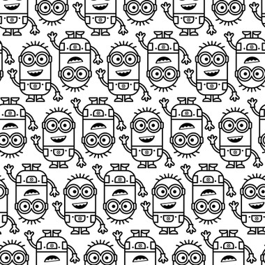 Embark on a journey of laughter and antics with our Minions Line Art peel and stick wallpaper. Featuring black line work illustrations of Minions atop a white backdrop, this character print brings a sense of joy and playfulness to any room, making it a perfect choice for kids' bedrooms, playrooms, and beyond. Installation is as simple as Peel, Stick…Done!™ Minions Line Art Black Peel and Stick Wallpaper comes on one roll that measures 20.5 inches wide by 18 feet long.