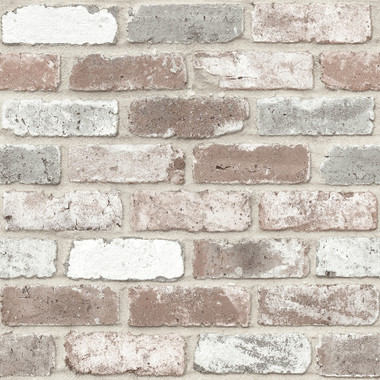 Incorporate a rugged, industrial accent in your space with this peel and stick wallpaper. Designed to look like distressed brown and grey bricks, this pattern achieves an authentic exposed-brick look in just Peel, Stick…Done!® Reclaimed Bricks Peel and Stick Wallpaper comes on one roll that measures 20.5 inches wide by 18 feet long.