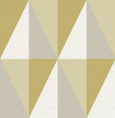 2902-25538 - Aspect Yellow Geometric Faux Grasscloth Wallpaper