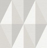 2902-25540 - Aspect Grey Geometric Faux Grasscloth Wallpaper