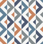2902-25542 - Seesaw Multicolor Geometric Faux Linen Wallpaper
