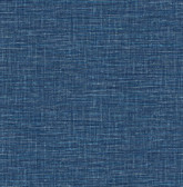 2903-24120 - Exhale Dark Blue Faux Grasscloth Wallpaper