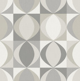 2903-25843 - Archer Grey Linen Geometric Wallpaper