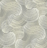 2964-25906 - Karson Grey Swirling Geometric Wallpaper